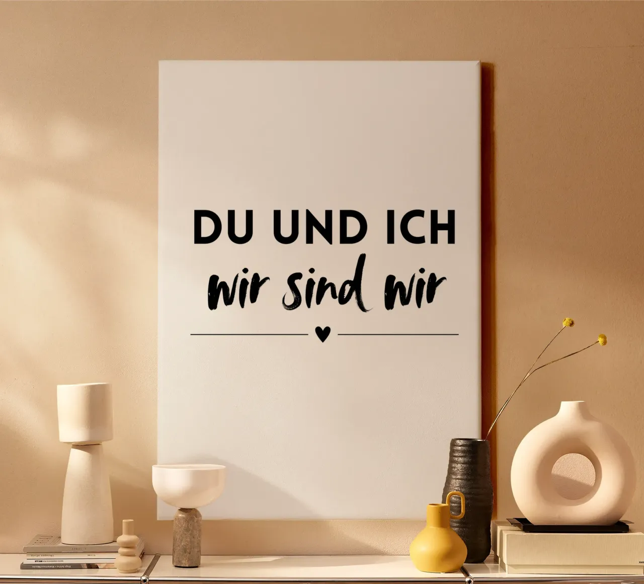 DU UND ICH - wir sind wir tela con Cornice a cassetta da DigiWunderwerk