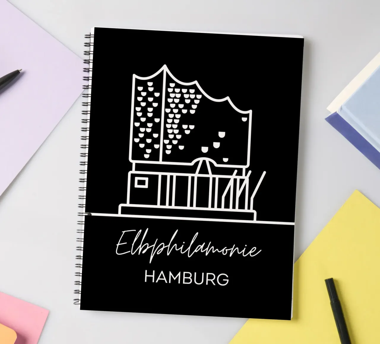 Elbphilamonie spiral notebook by DigiWunderwerk