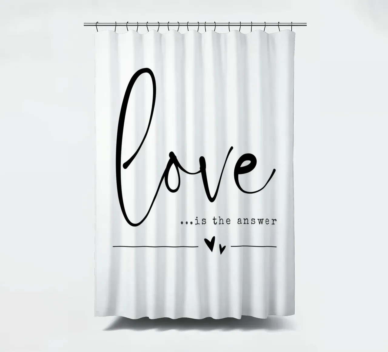 LOVE IS THE ANSWER tenda da doccia da DigiWunderwerk