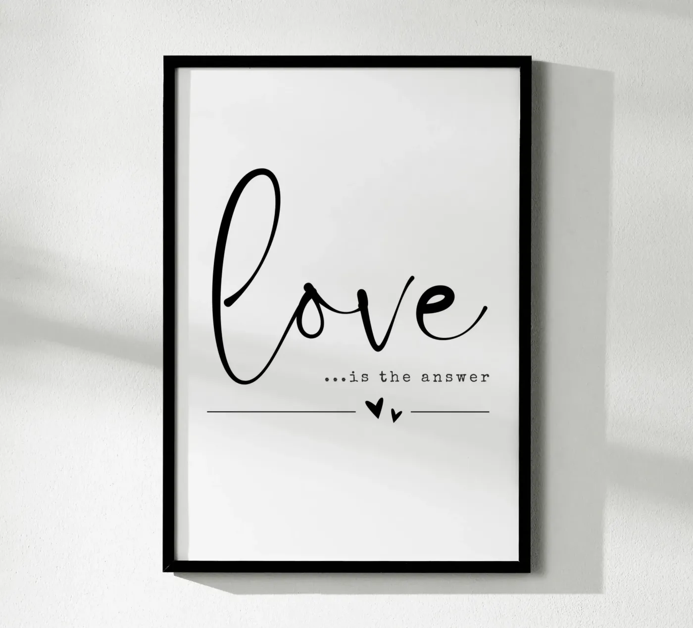 LOVE IS THE ANSWER poster da DigiWunderwerk