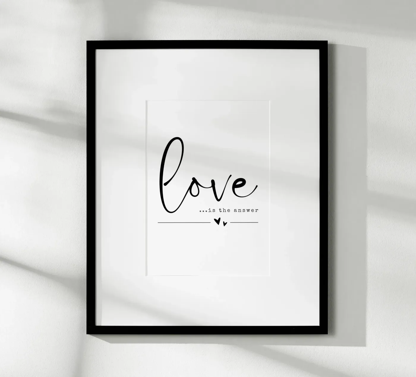 LOVE IS THE ANSWER poster da DigiWunderwerk