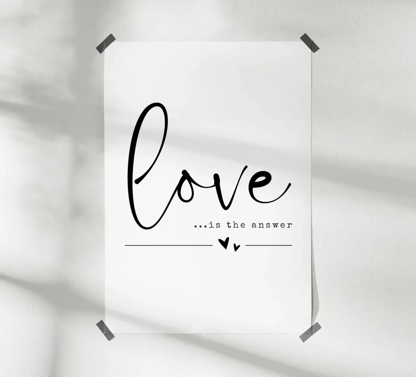 LOVE IS THE ANSWER poster da DigiWunderwerk