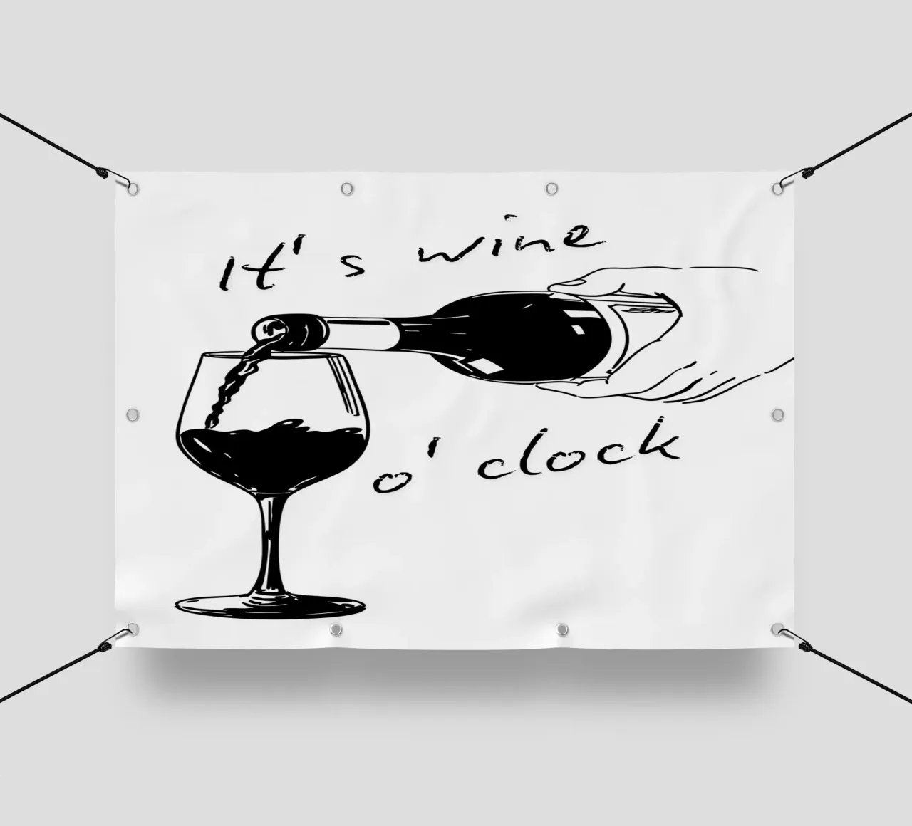 It's wine o'clock telo in pvc da DigiWunderwerk