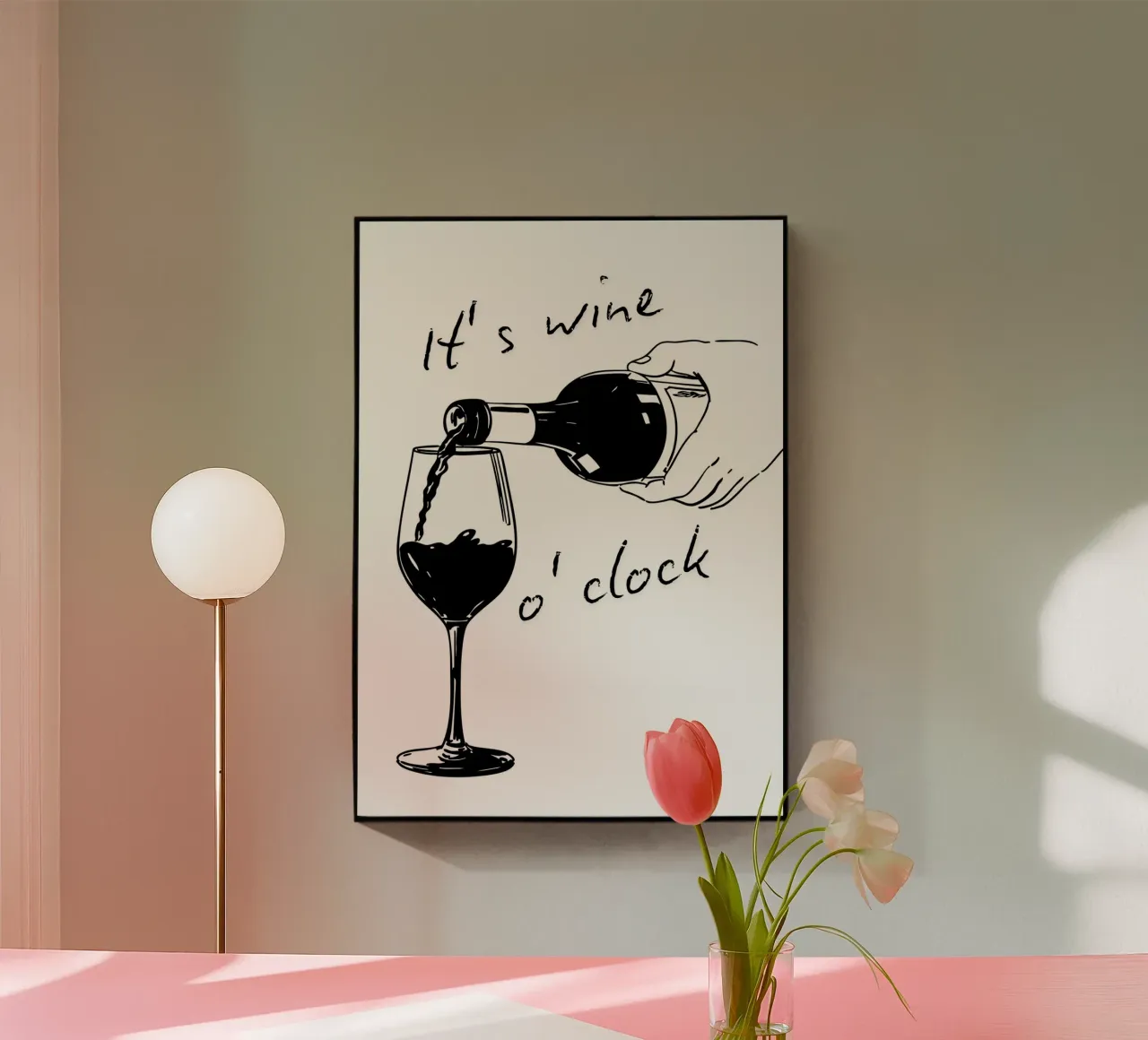 It's wine o'clock plexiglass da DigiWunderwerk