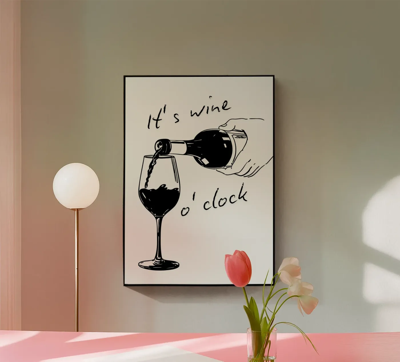 It's wine o'clock plexiglass da DigiWunderwerk