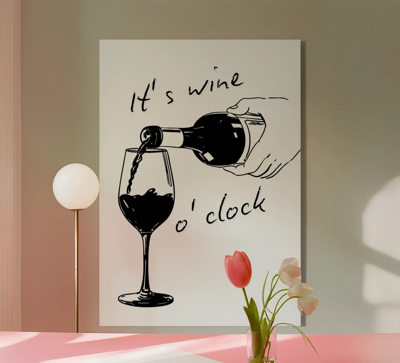 It's wine o'clock plexiglass da DigiWunderwerk