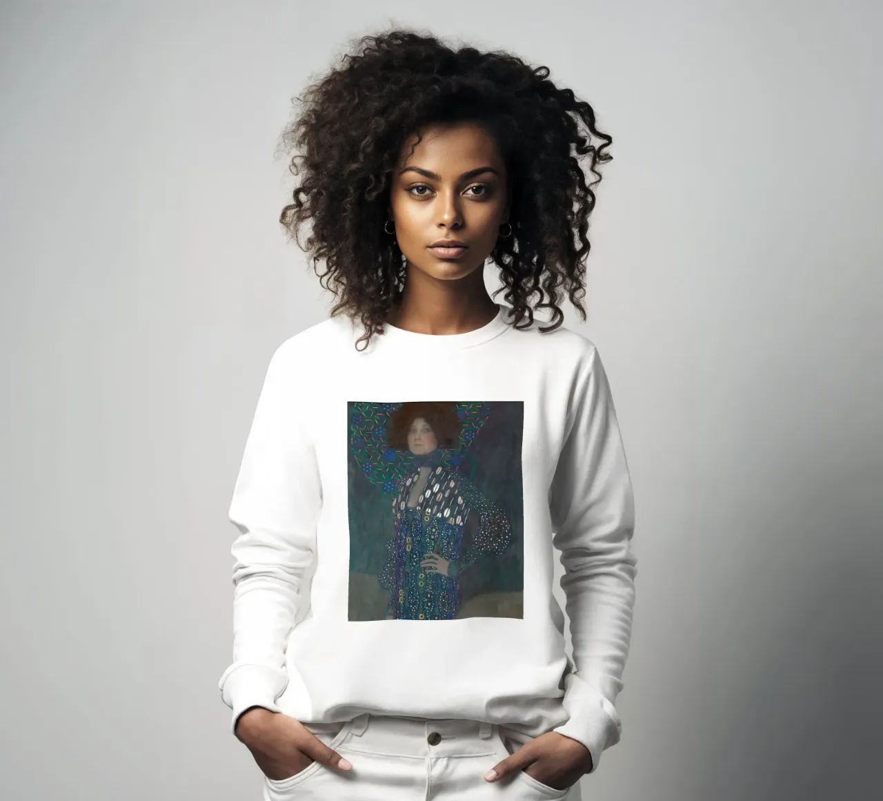 Gustav Klimt - Ritratto di Emilie Floge felpa da Timeless Artworks