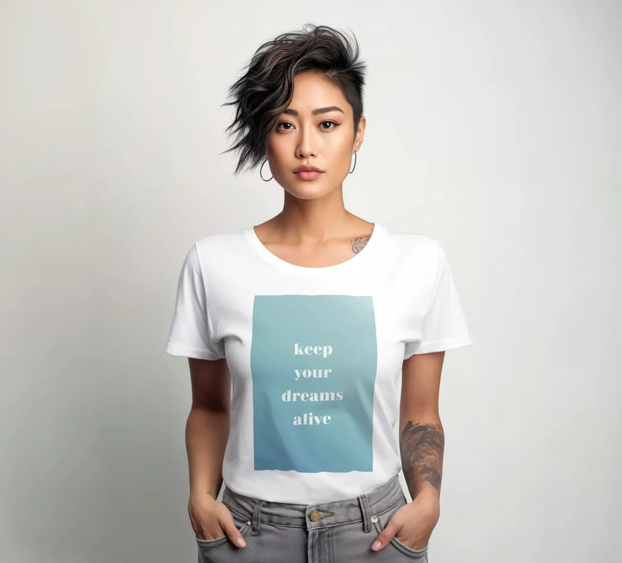 Keep Your Dreams Alive women's fitted t-shirt by Studio One