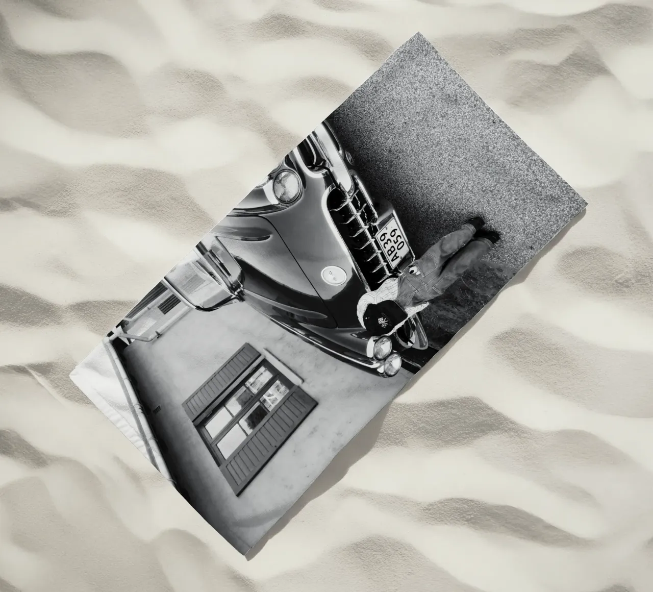 Oldtimer strandhanddoek van DigiWunderwerk