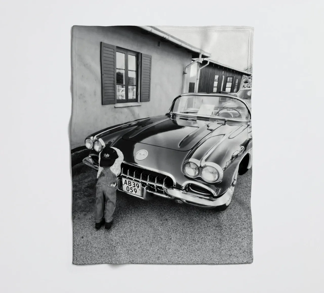 Oldtimer fleece blanket by DigiWunderwerk