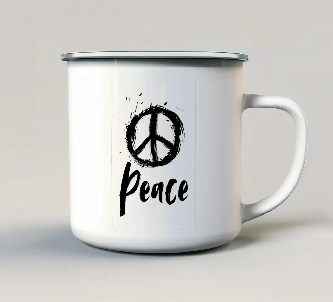 PEACE tazza in smalto da DigiWunderwerk