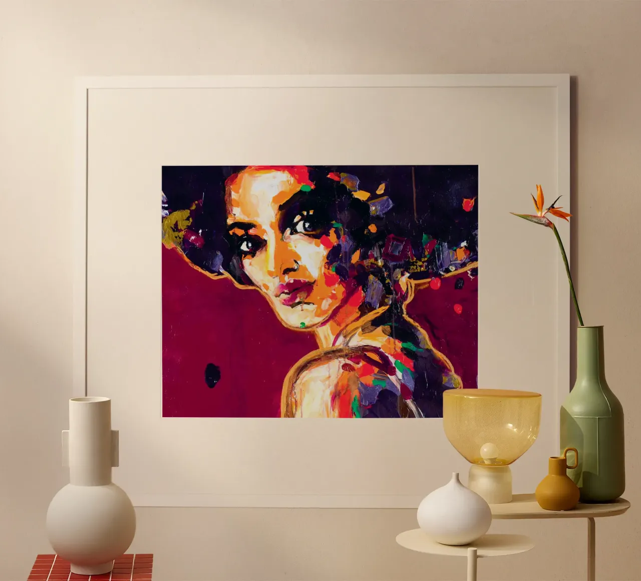 La Bohème. Mimi poster con telaio in plastica da Happy 😃 Art 🎨 by Christine Schnoell