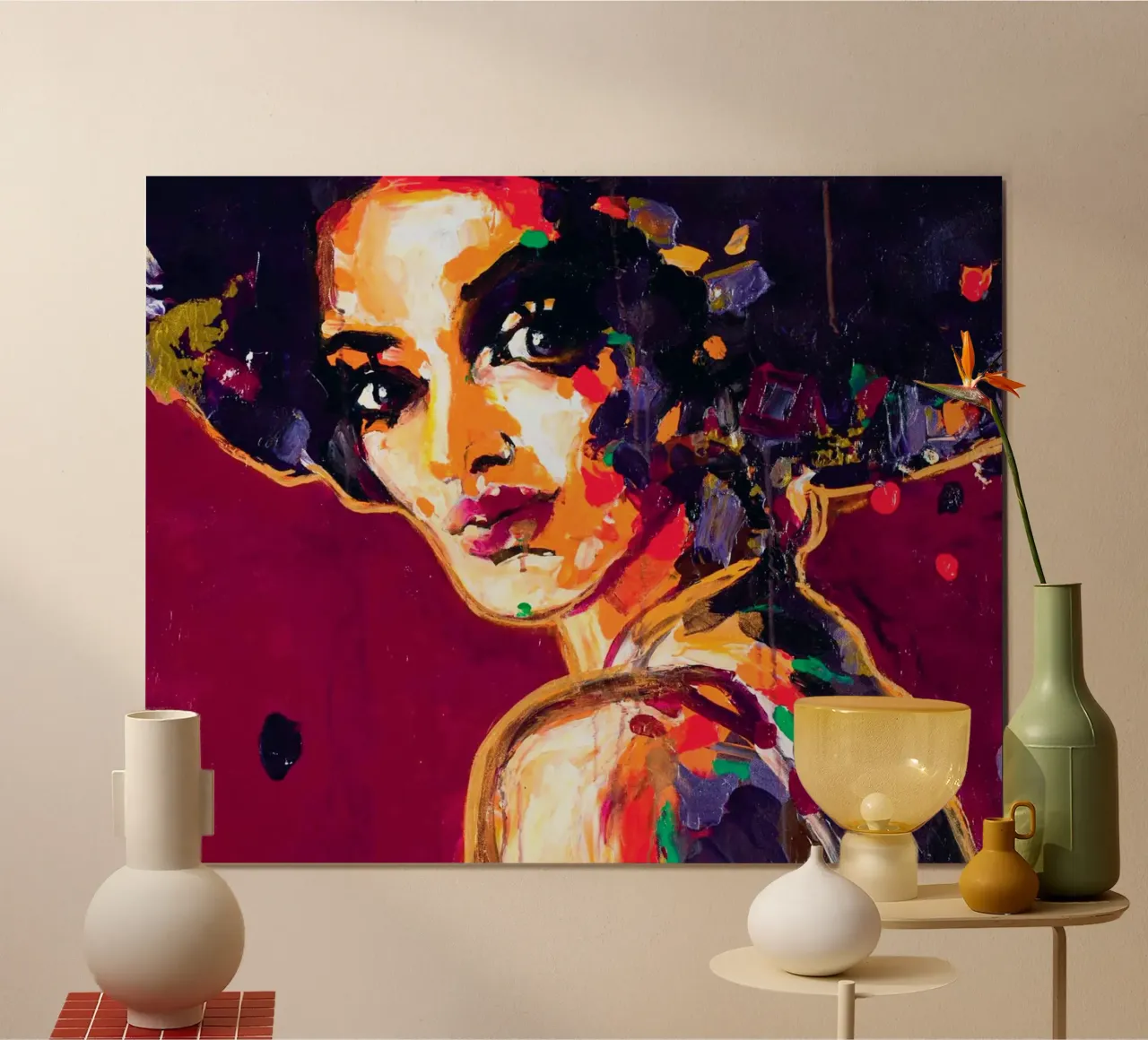 La Bohème. Mimi poster con telaio in plastica da Happy 😃 Art 🎨 by Christine Schnoell