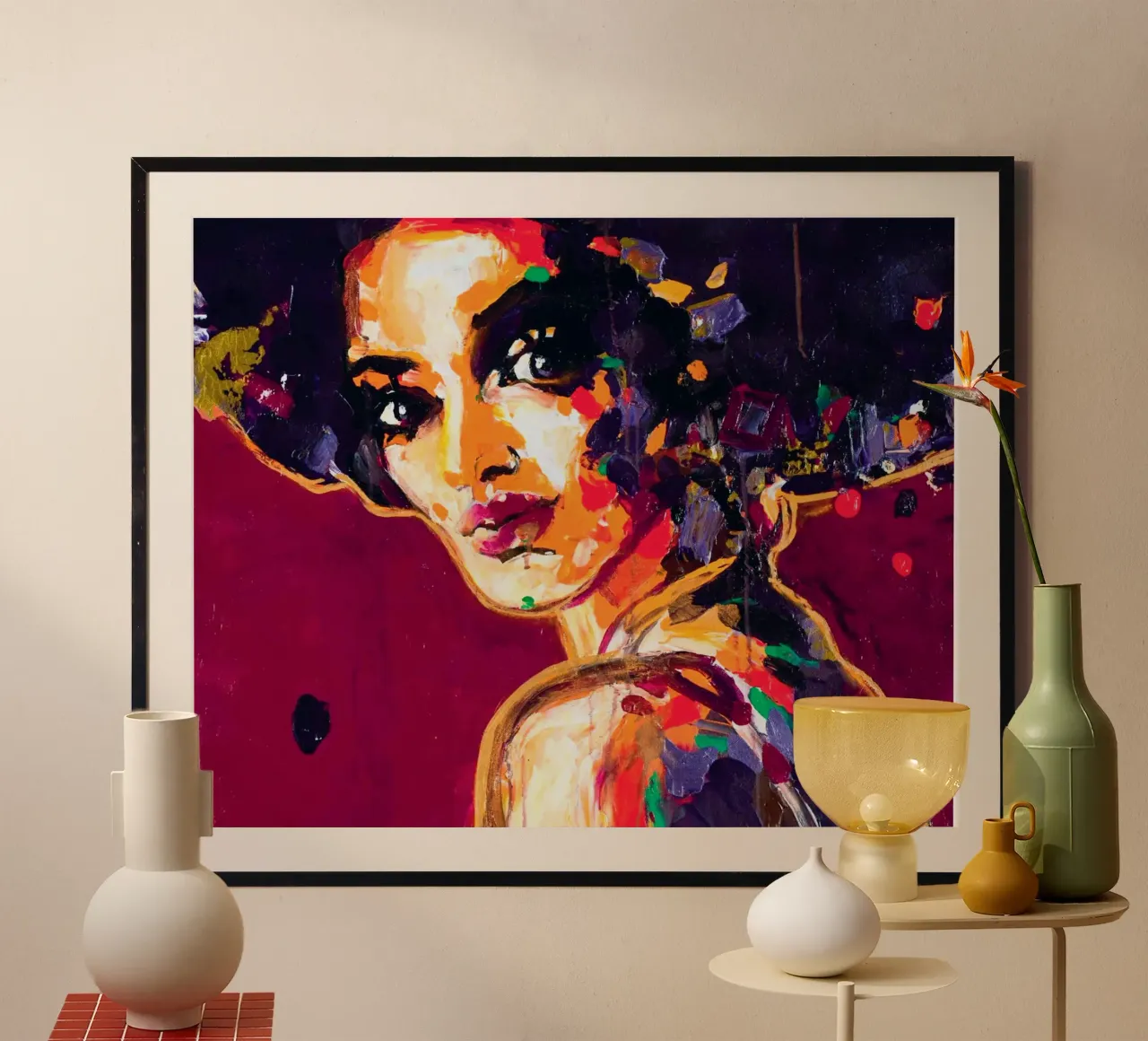 La Bohème. Mimi poster con telaio in plastica da Happy 😃 Art 🎨 by Christine Schnoell