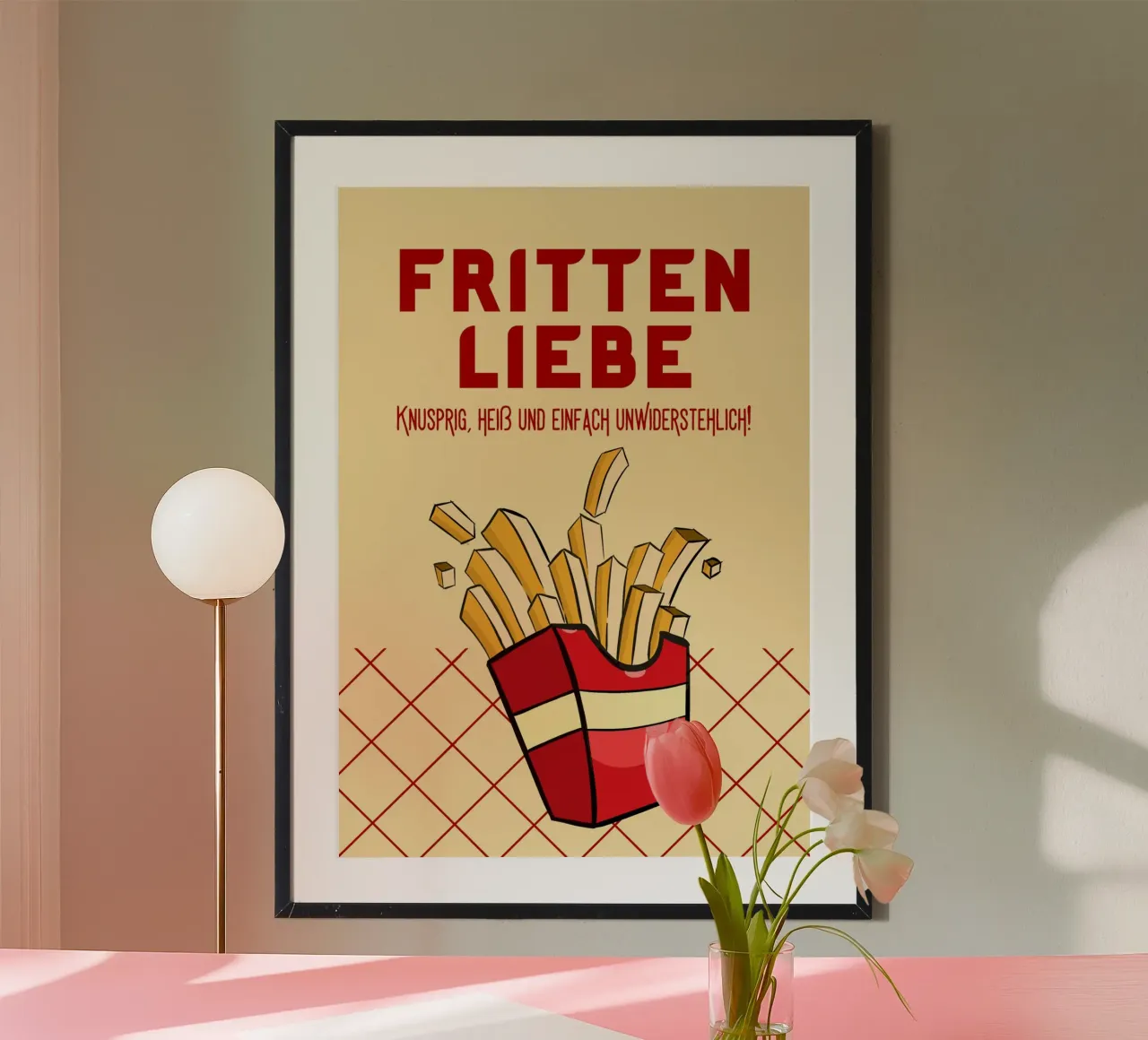 FRITTENLIEBE Retro poster da DigiWunderwerk