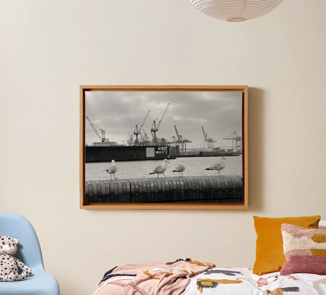 HAMBURG | MÖWEN tela con Cornice a cassetta da DigiWunderwerk