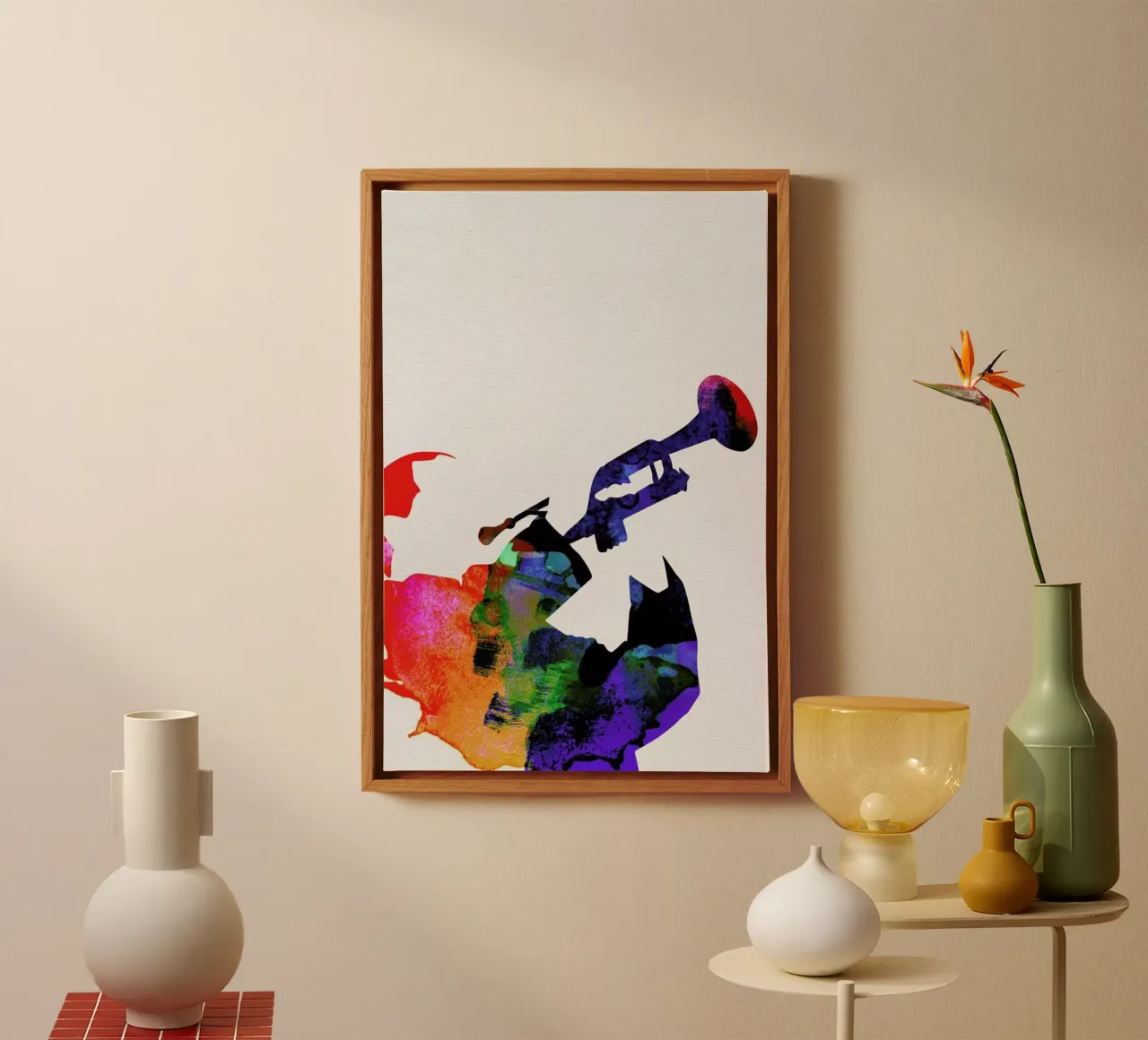 Miles Davis canvas met Baklijst van Naxart