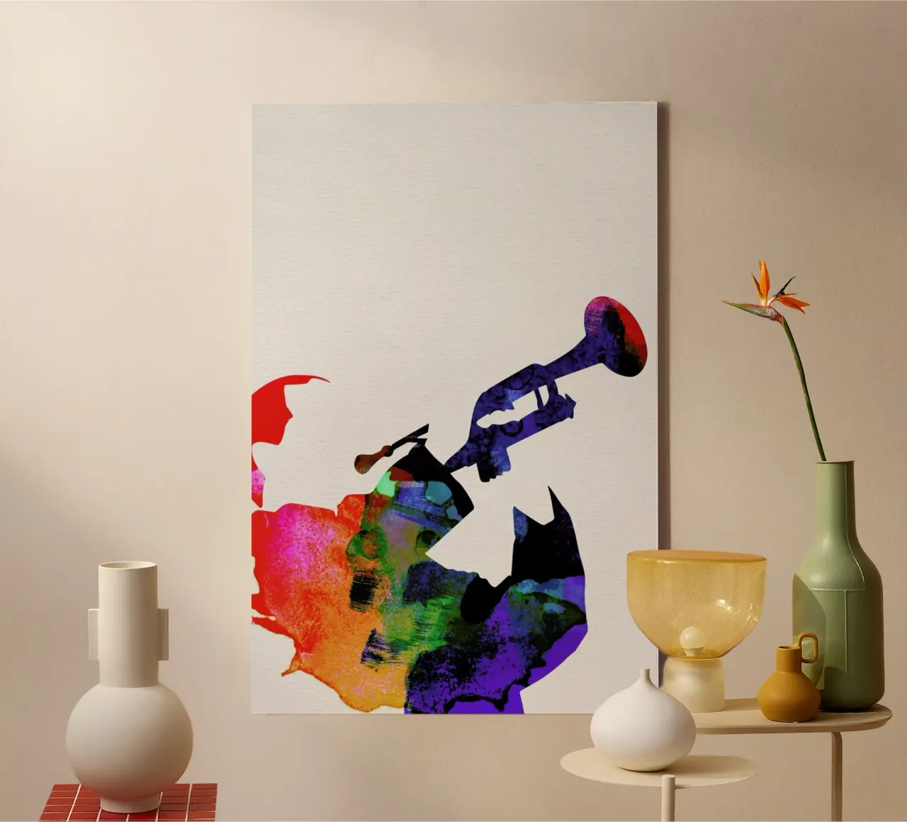 Miles Davis canvas met Baklijst van Naxart