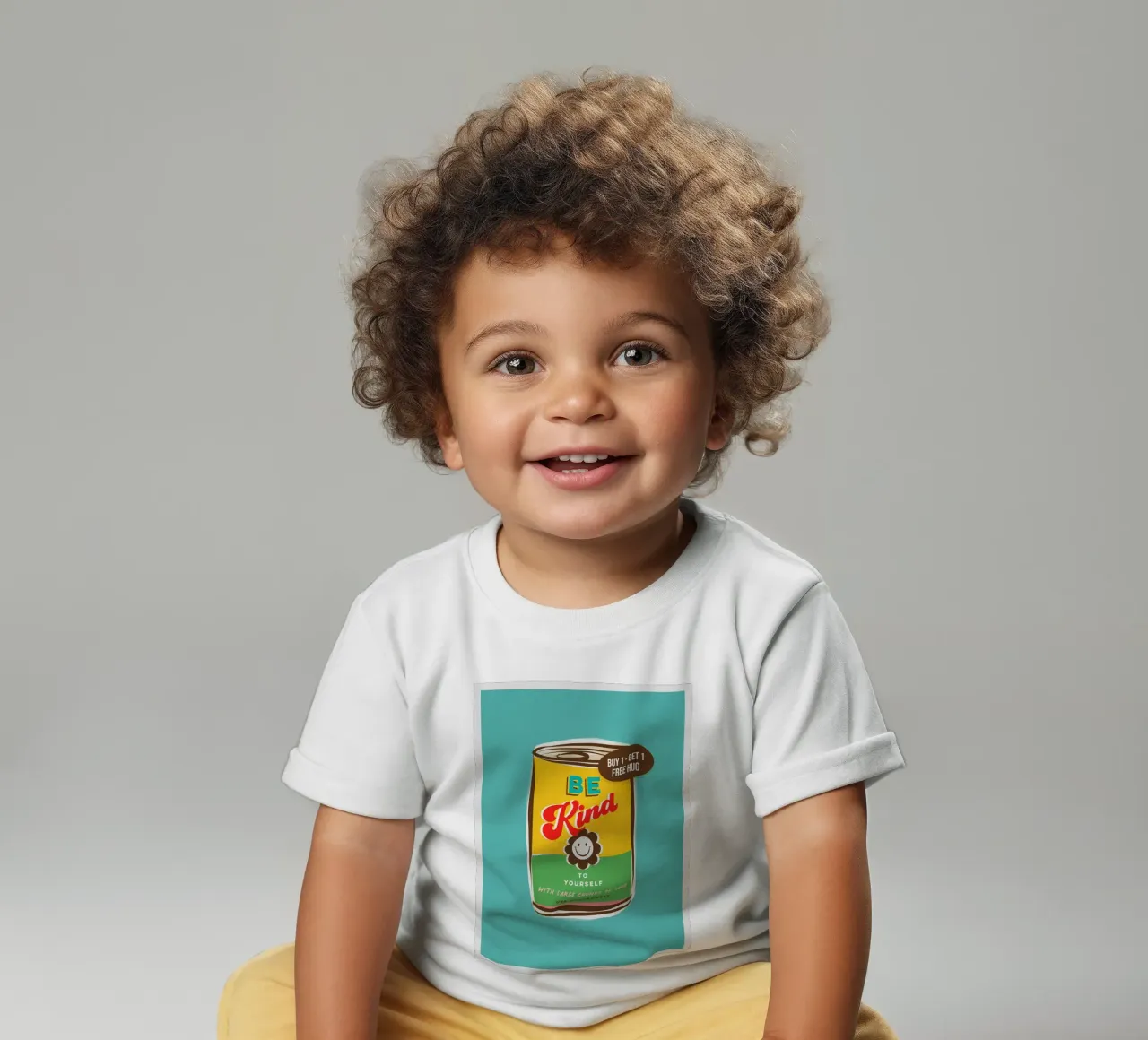 Be Kind to Yourself - Typographic 'can art' (en anglais) t-shirt pour bébé de Dominique Vari Words