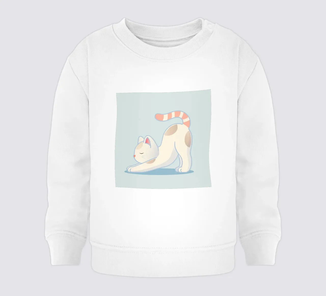 Gatto in posizione yoga - design minimalista per il relax felpa neonato da namosh