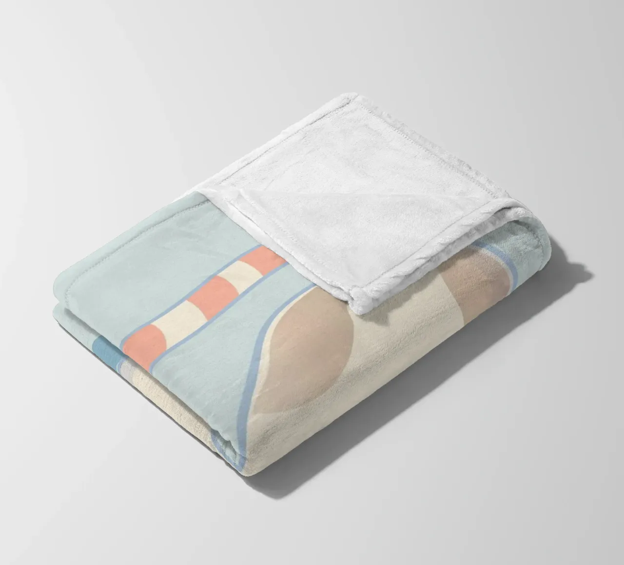 Cat in yoga pose - minimalist design for relaxation fleece blanket by namosh