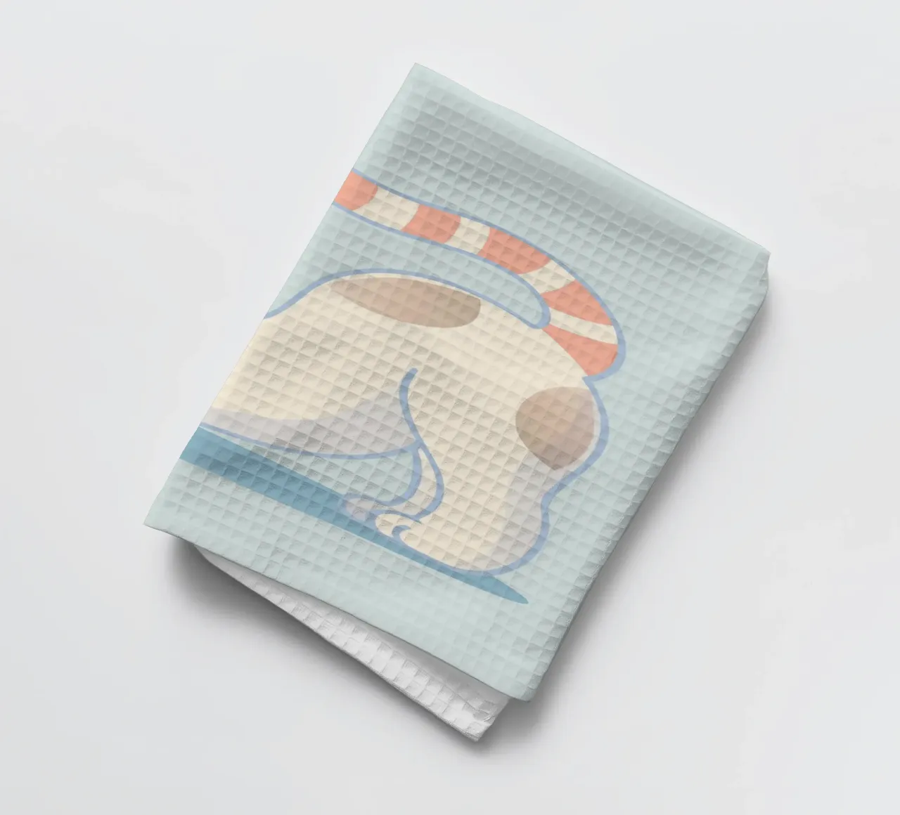 Cat in yoga pose - minimalist design for relaxation tea towel by namosh