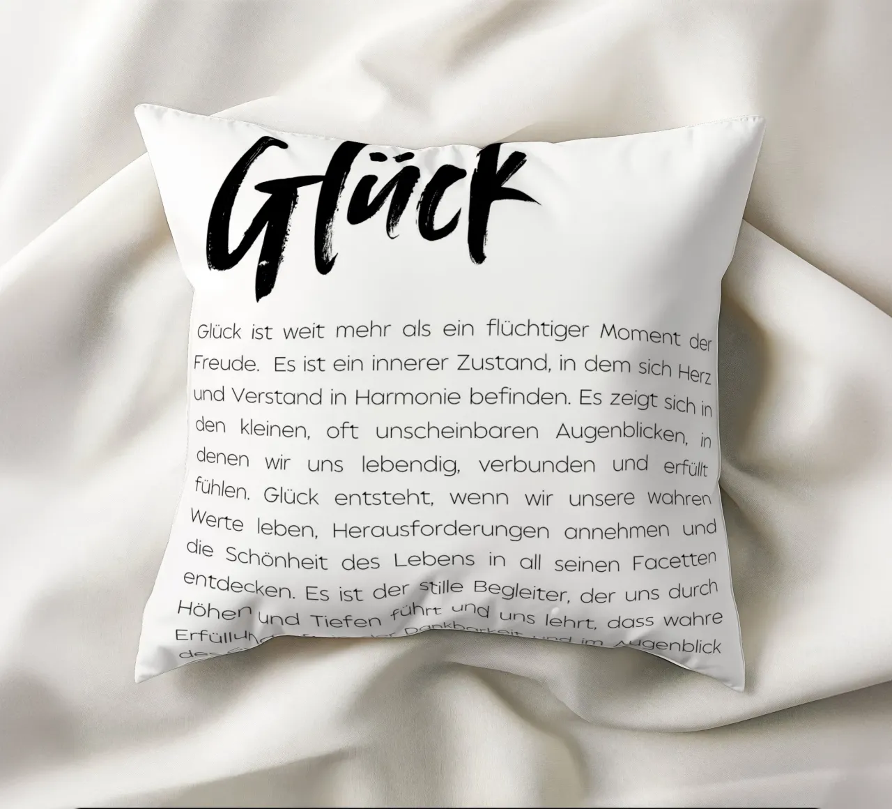Definition Glück cuscino da DigiWunderwerk