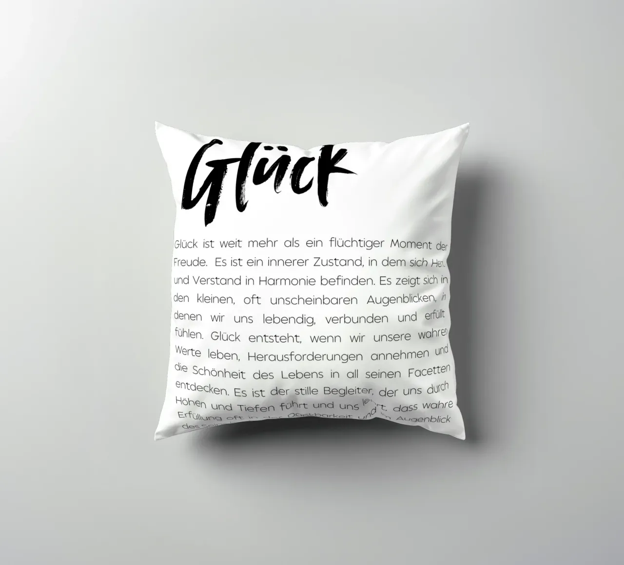 Definition Glück cuscino da DigiWunderwerk