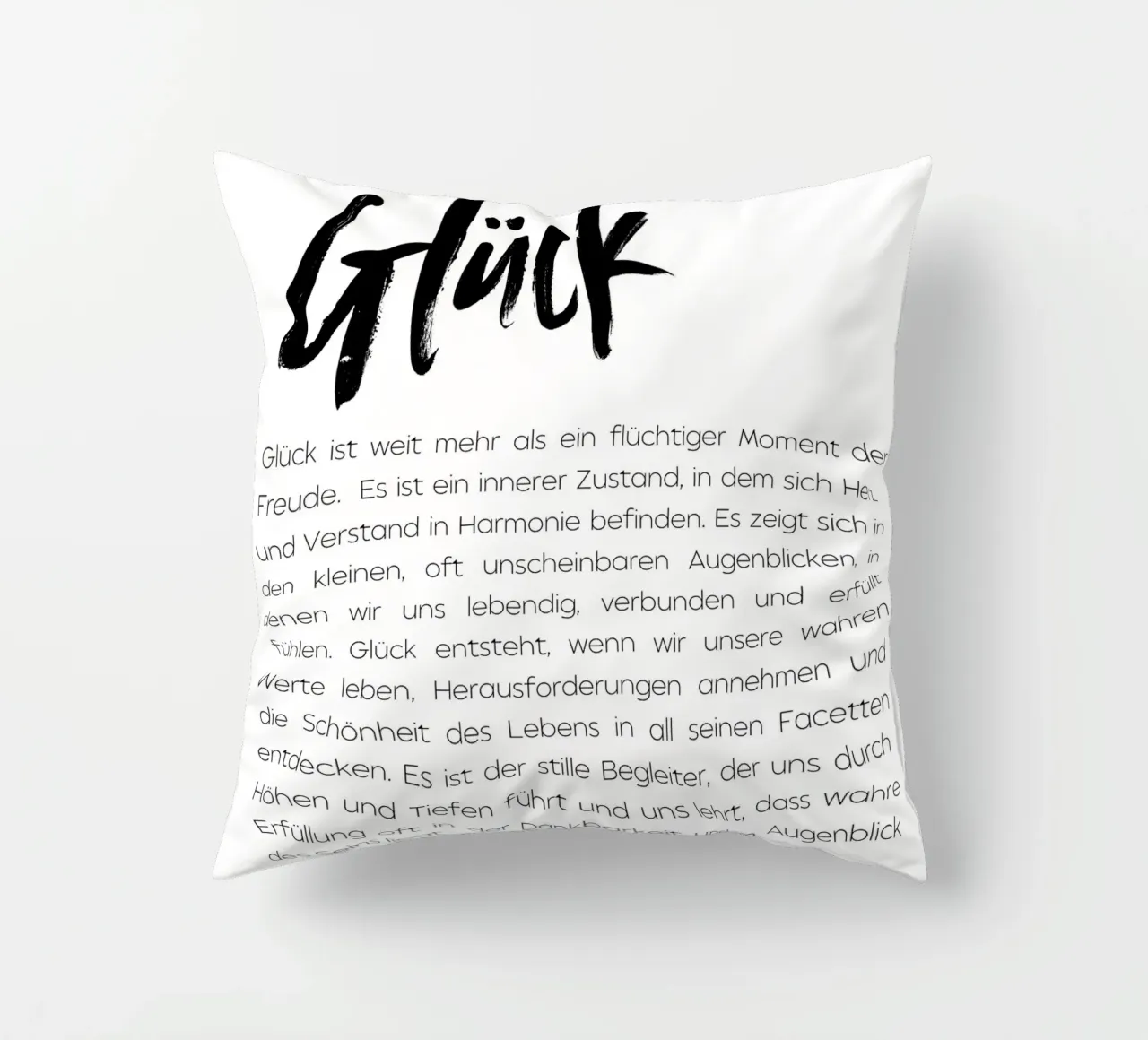 Definition Glück cuscino da DigiWunderwerk