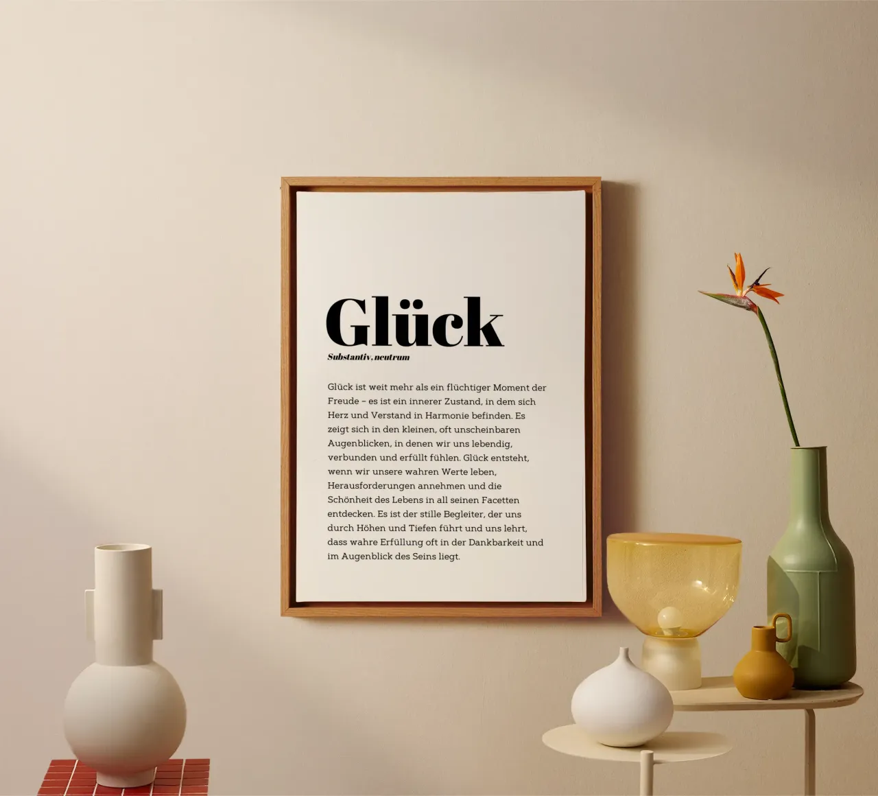 Definition Glück canvas by DigiWunderwerk