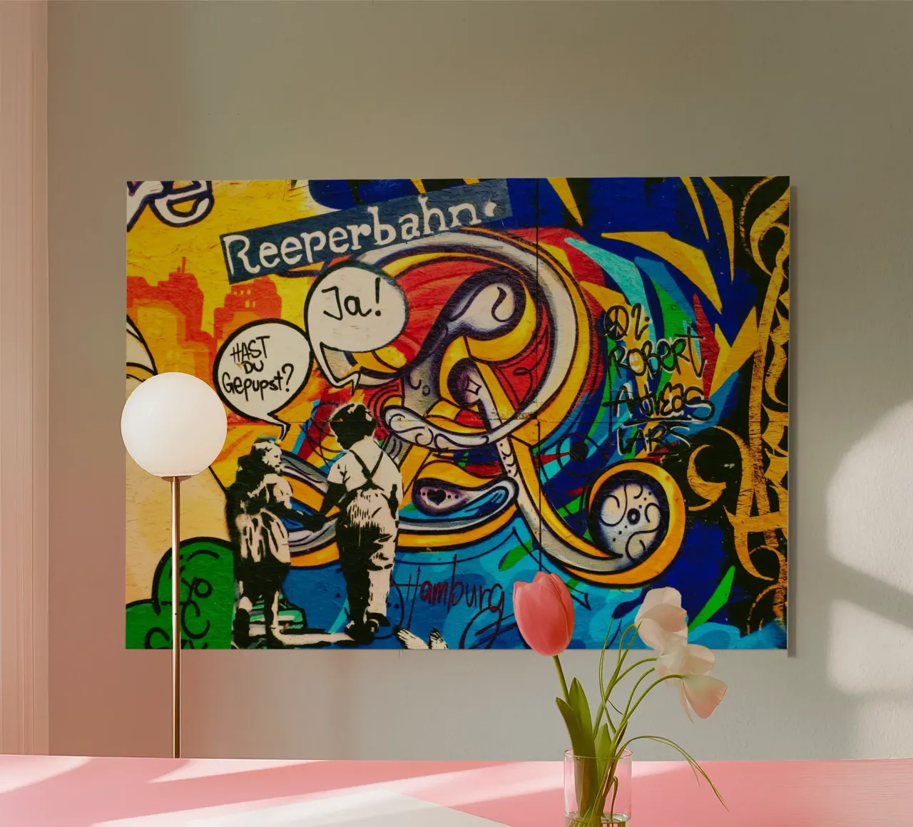 Reeperbahn Graffiti alluminio dibond da DigiWunderwerk