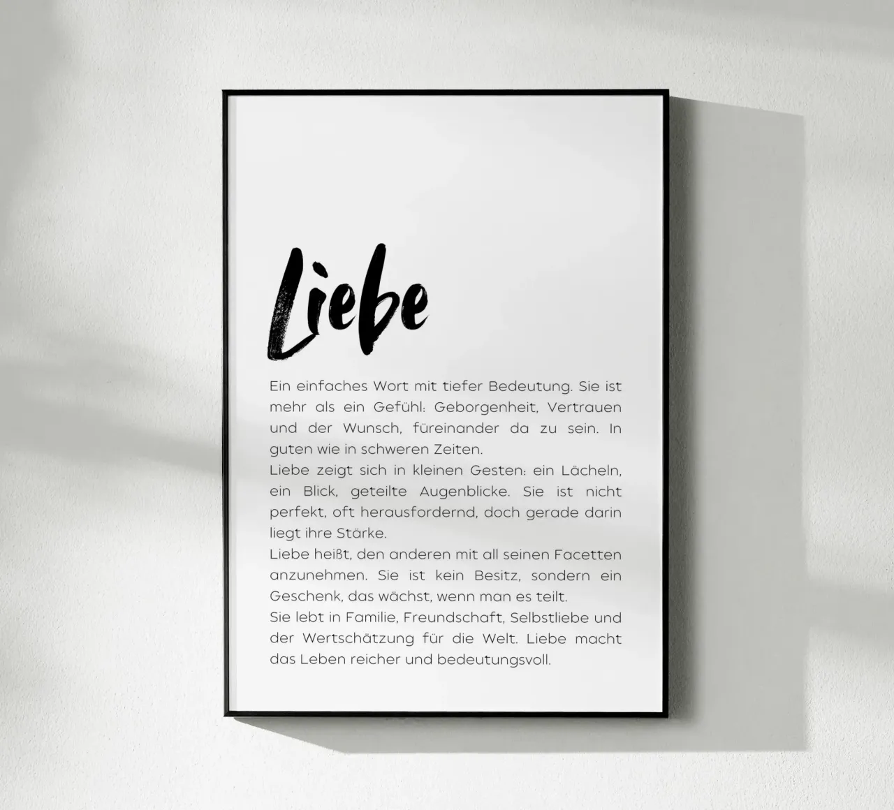 Definition Liebe plexiglass da DigiWunderwerk