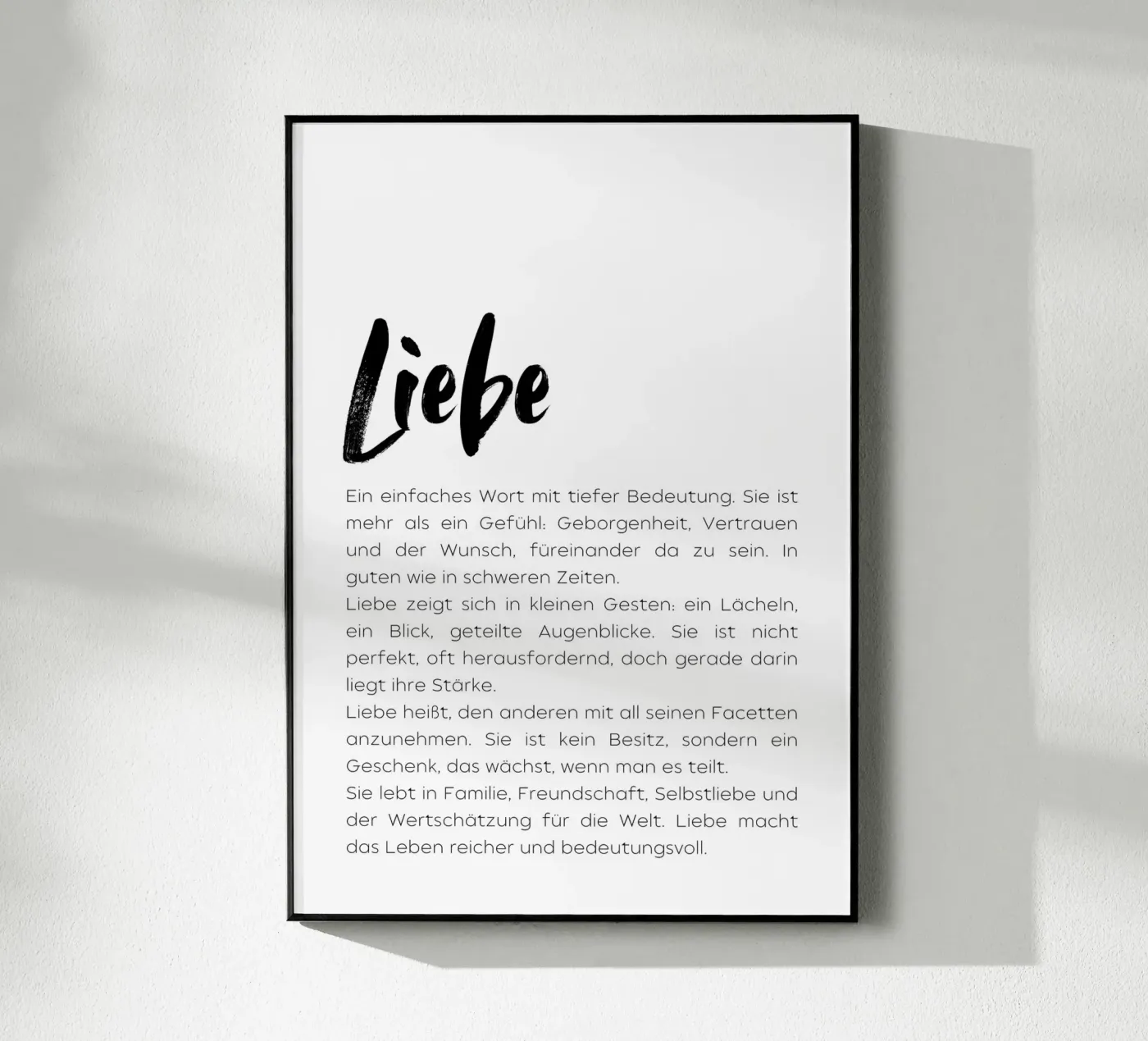 Definition Liebe plexiglass da DigiWunderwerk