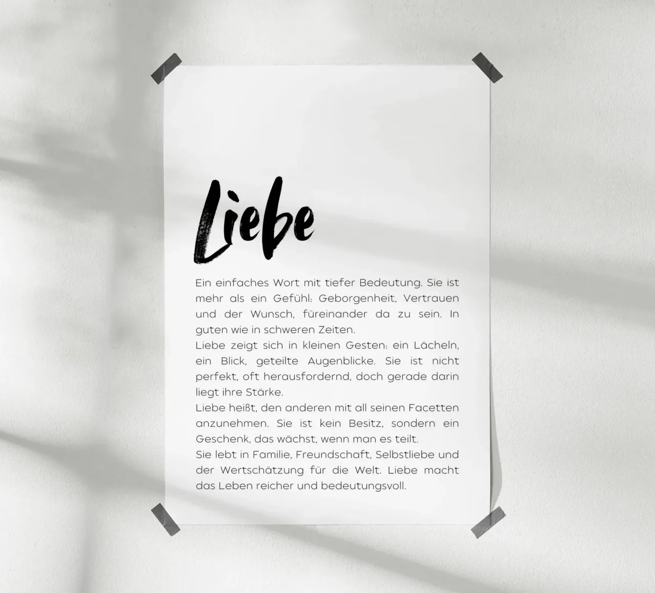 Definition Liebe poster da DigiWunderwerk