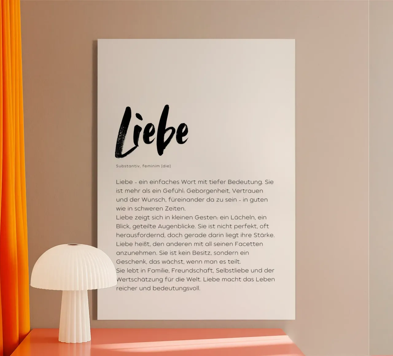 Definition Liebe plexiglass da DigiWunderwerk