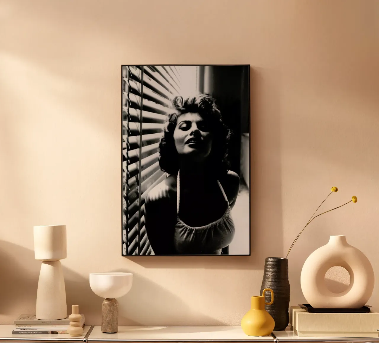 Sophia Loren Portrait alluminio dibond da Gallery Print and Art Limited