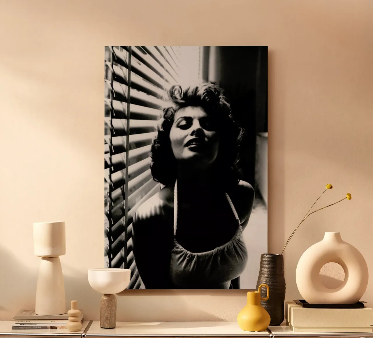 Sophia Loren Portrait alluminio dibond da Gallery Print and Art Limited