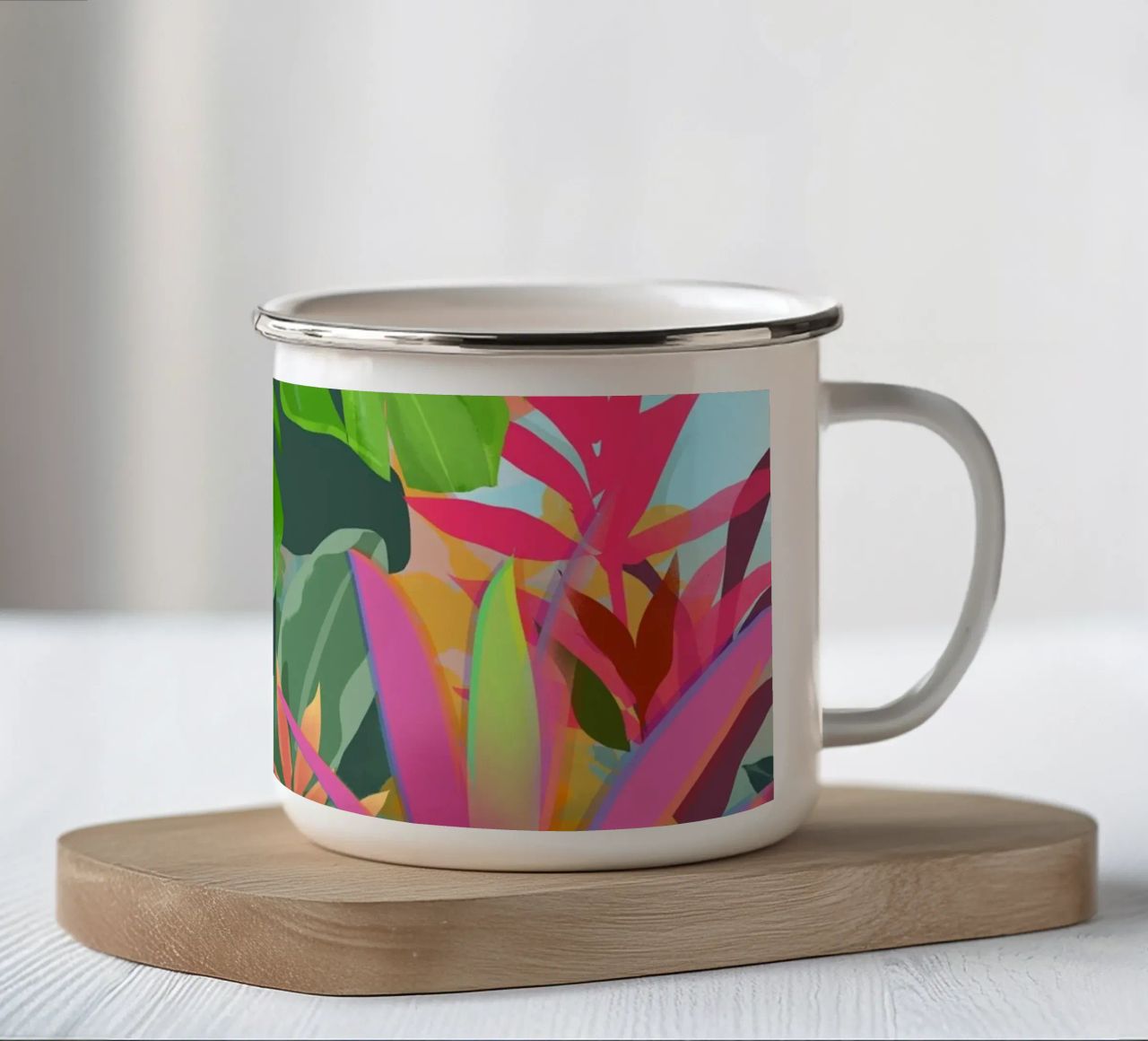 Tropic Botanials tazza in smalto da PetrArts