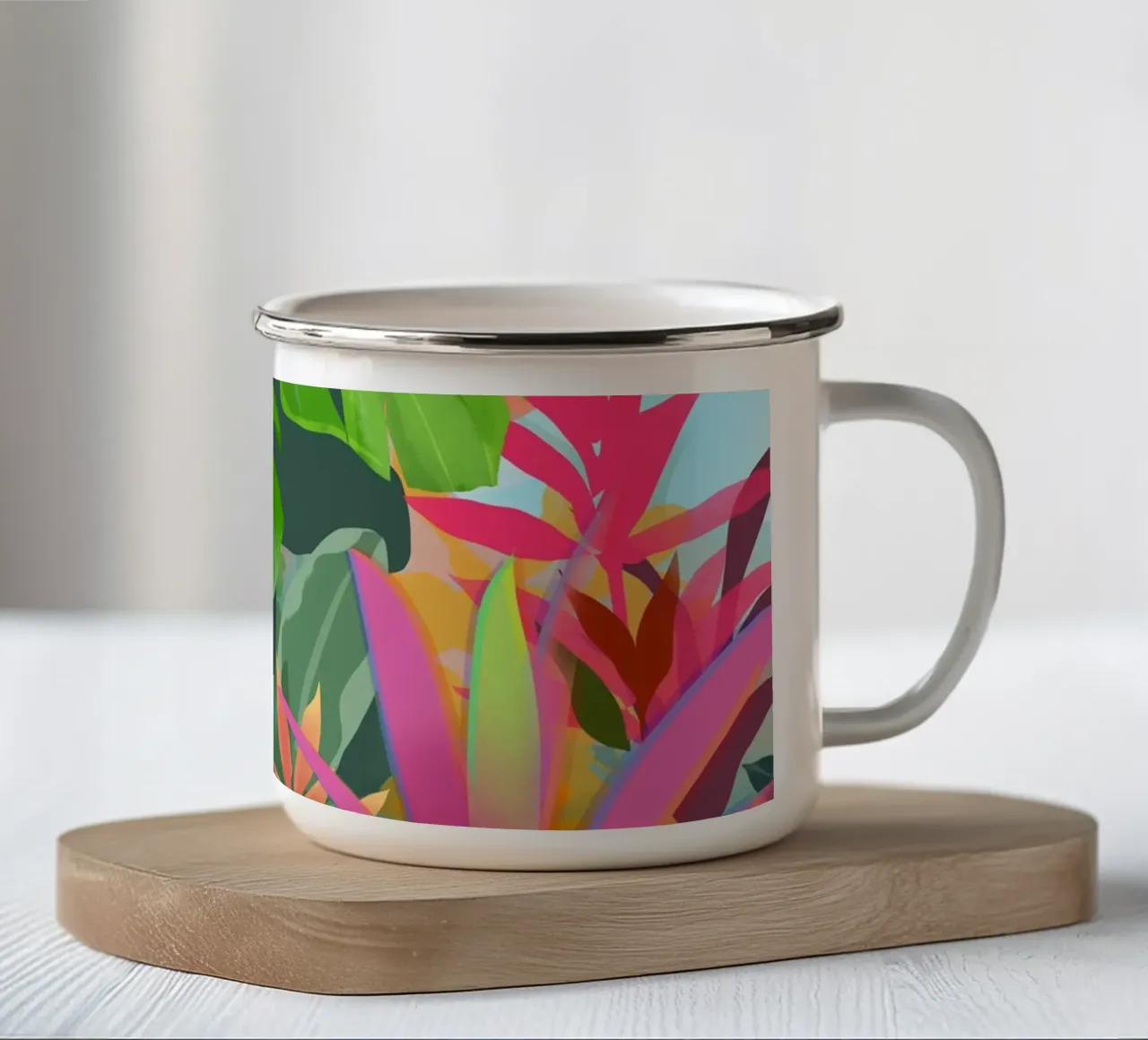 Tropic Botanials tazza in smalto da PetrArts
