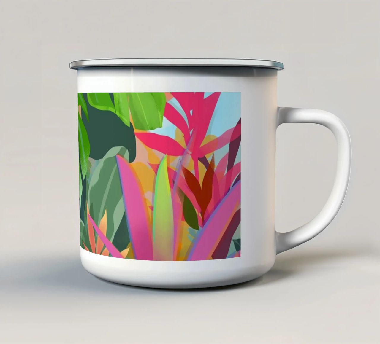 Tropic Botanials tazza in smalto da PetrArts