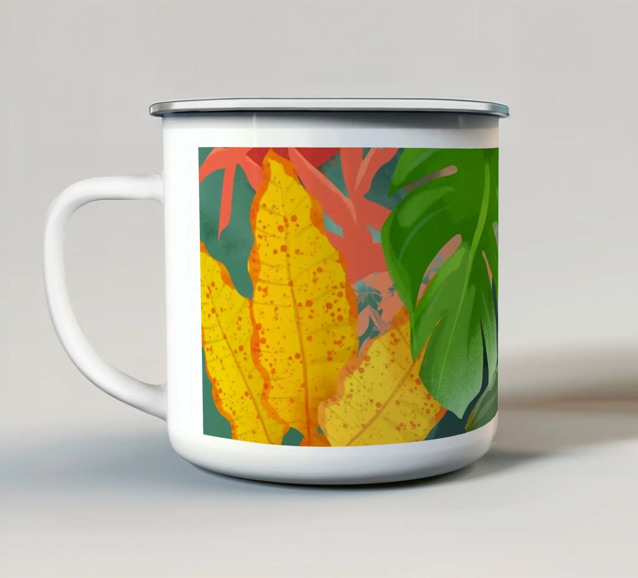 Tropic Botanials tazza in smalto da PetrArts
