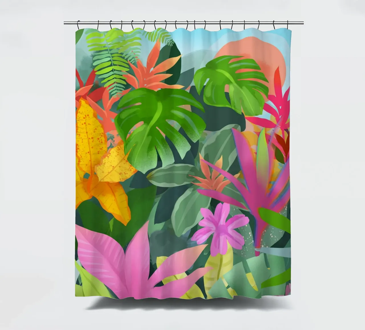 Tropic Botanials shower curtain by PetrArts