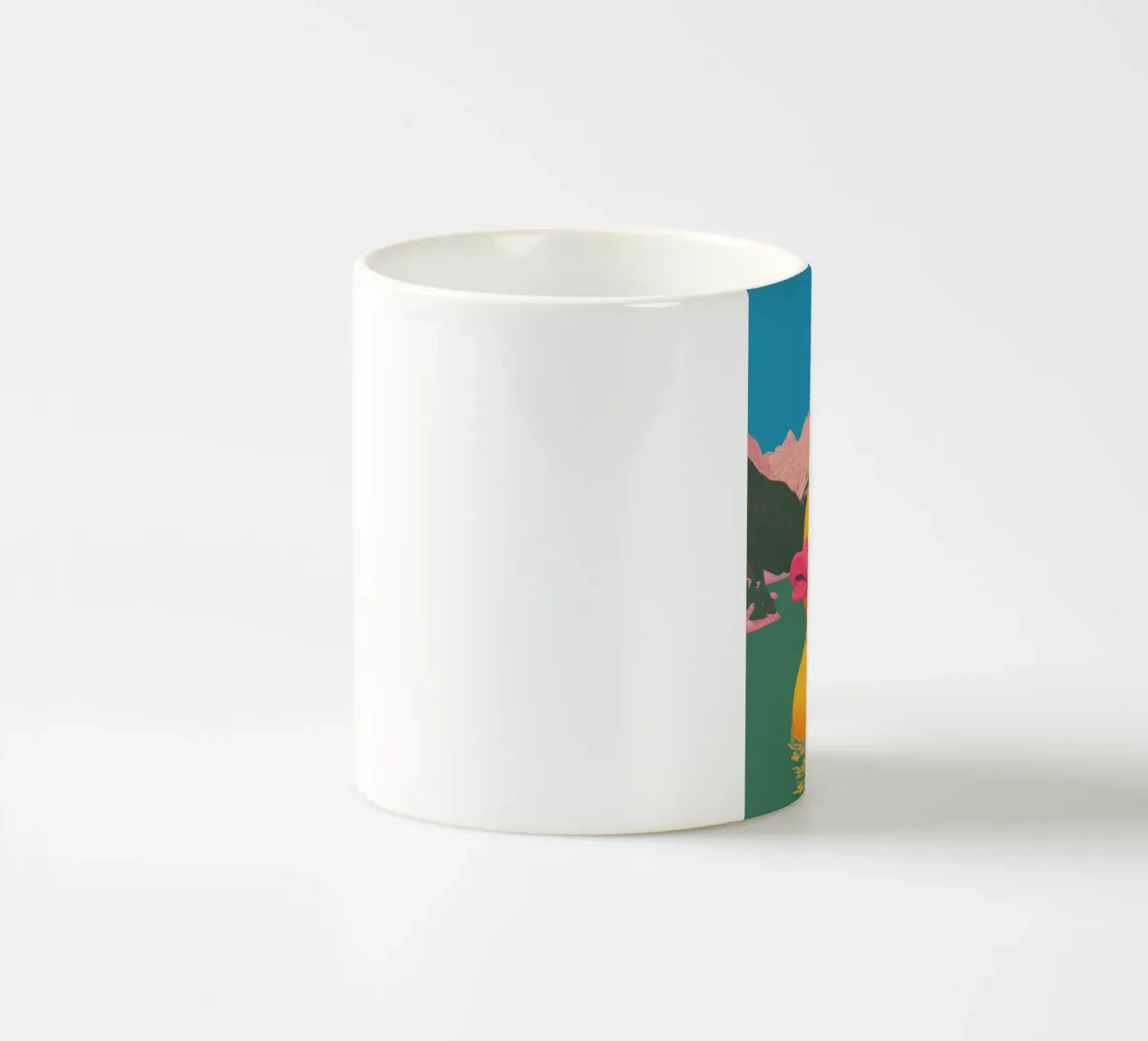 South Tyrol Dolomites Lake Yellow Rubber Duck Bahtroom Art ceramic mug by Kaji