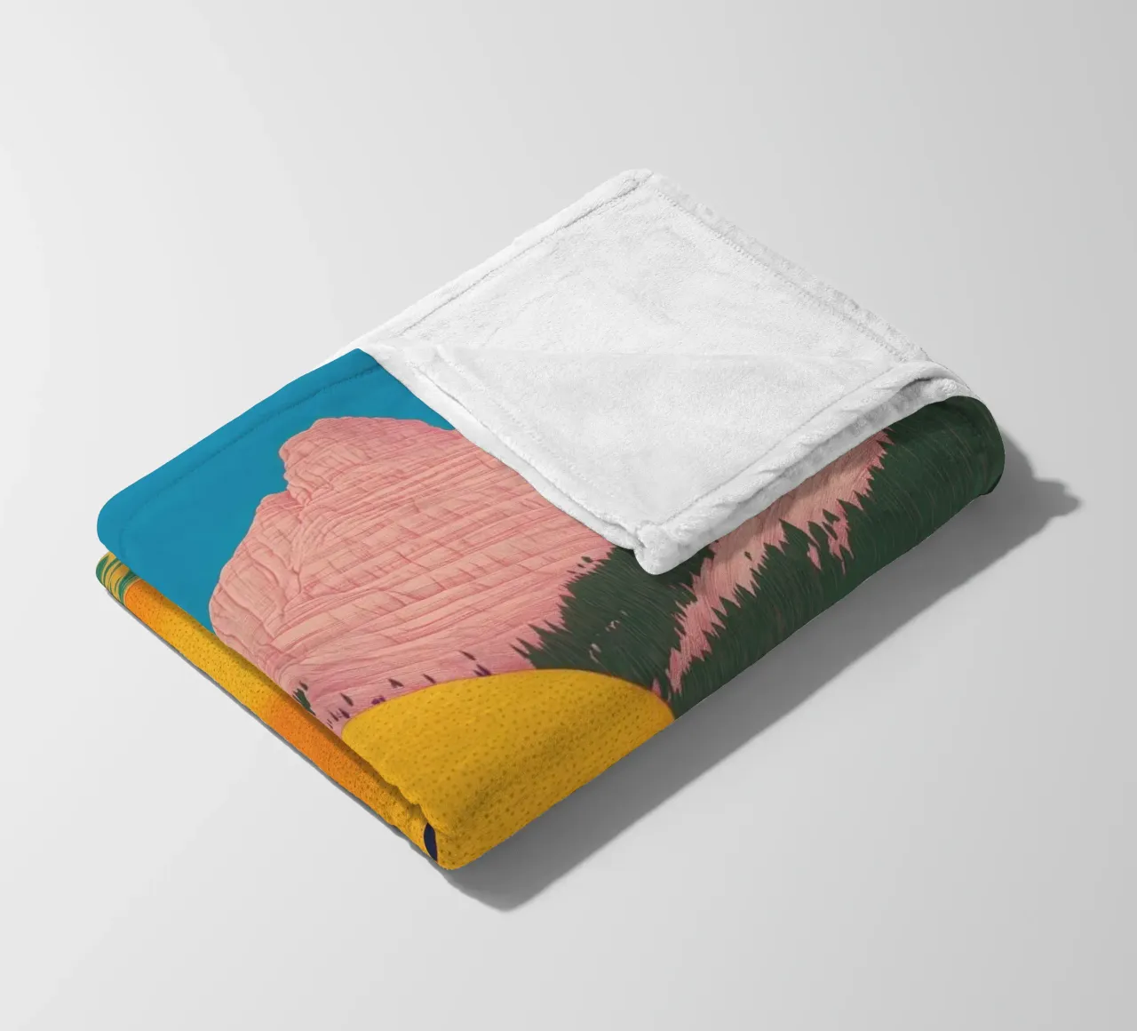 South Tyrol Dolomites Lake Yellow Rubber Duck Bahtroom Art fleece blanket by Kaji