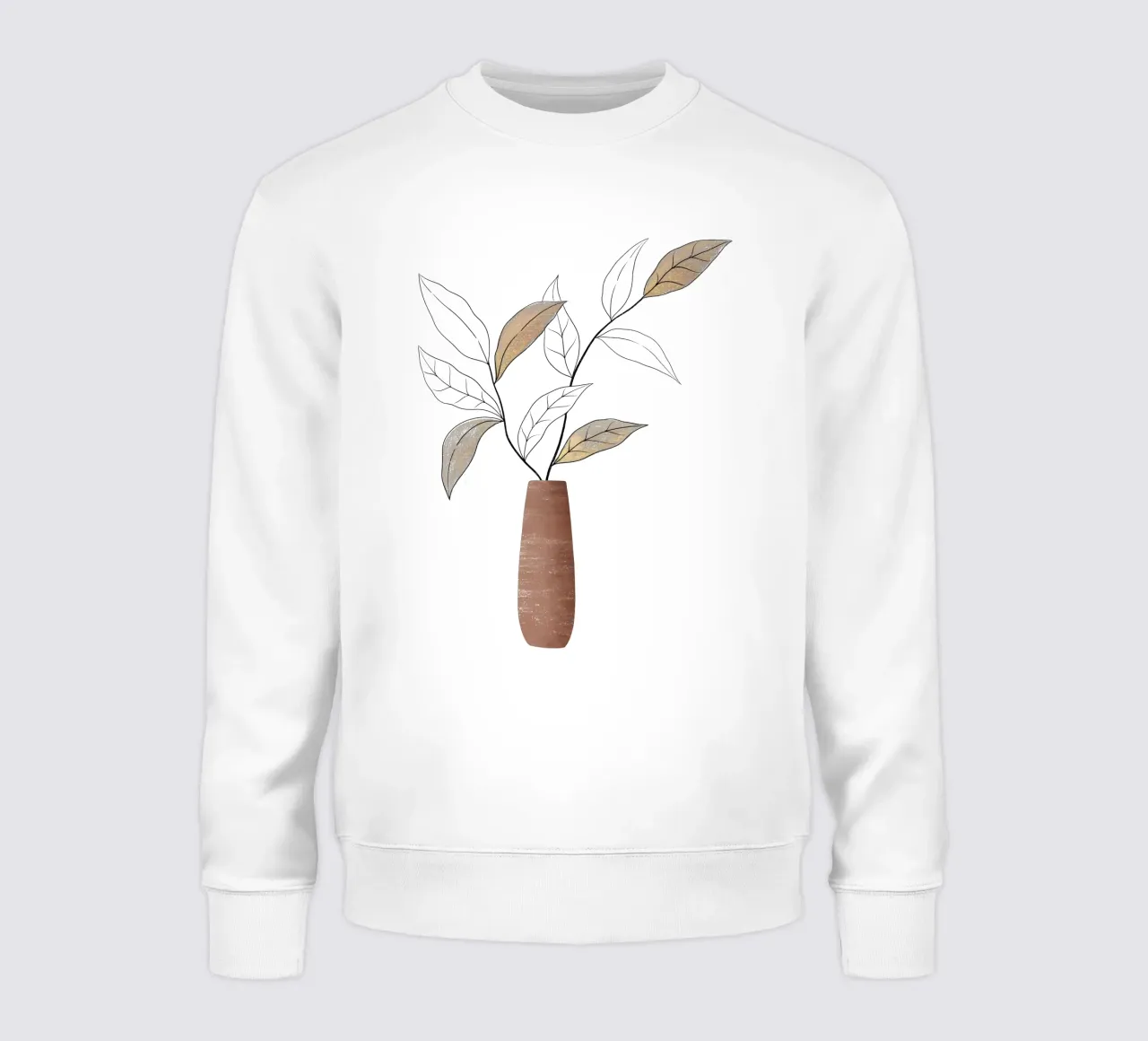 Branche dans les tons chauds de la terre. Avec des reflets dorés sweat de CalliLetters