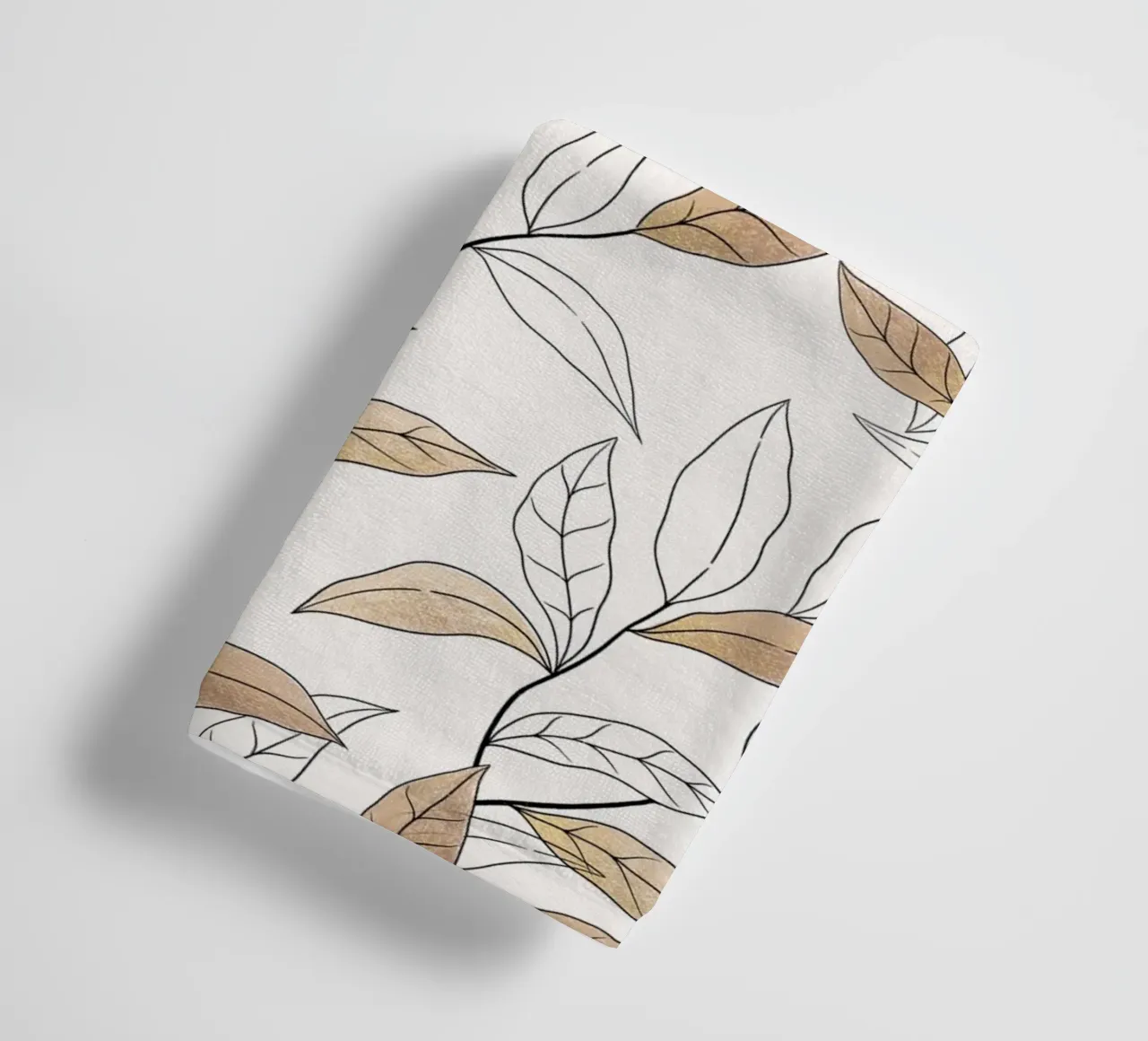 Branch in warm earthy tones. With gold shimmer towel by CalliLetters