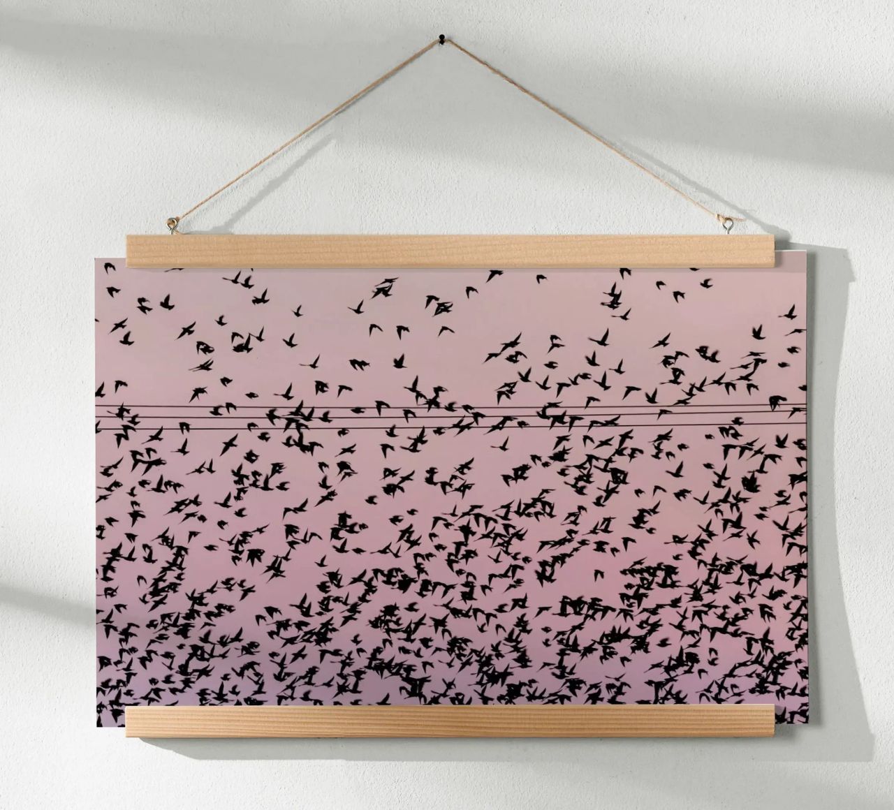 Chaos in Bird Migration by @matthcon01 poster con telaio in alluminio da EyeEm Mobile GmbH