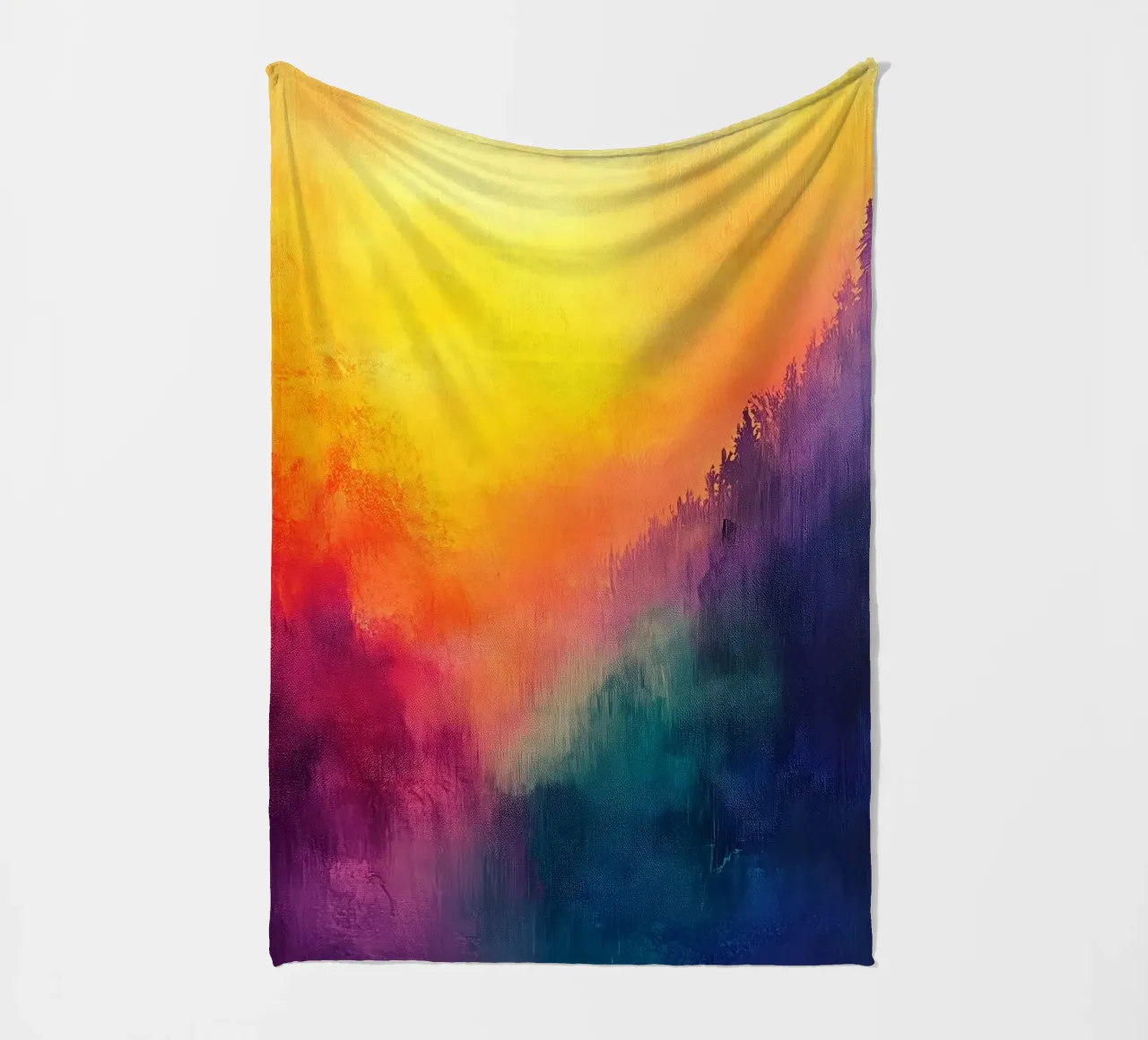 Astrazione moderna forme e colori coperta in pile da Justyna Jaszke JBJart