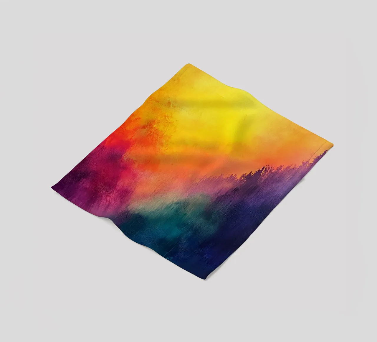 Astrazione moderna forme e colori coperta in pile da Justyna Jaszke JBJart