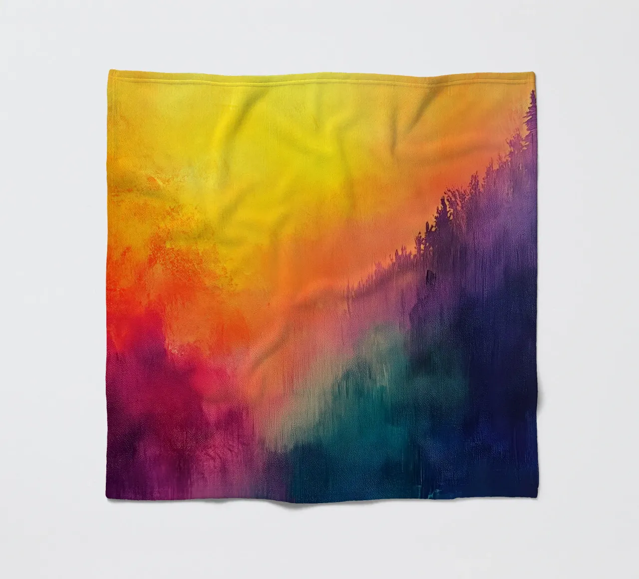 Astrazione moderna forme e colori coperta in pile da Justyna Jaszke JBJart